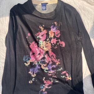 Doncaster navy floral sweater